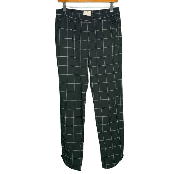 Marine Layer Pants - Marine Layer Re-Spun Allison Pant Black Windowpane Women’s Sz M